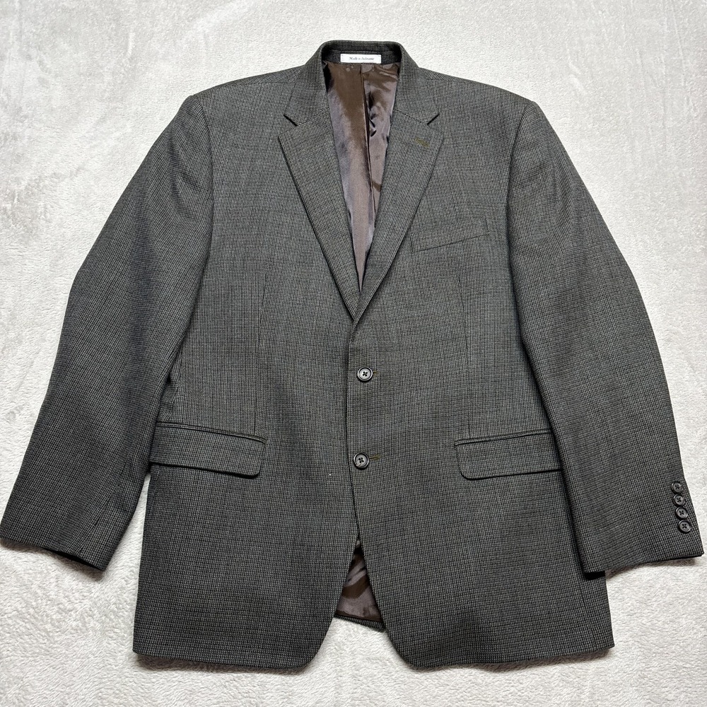 Lauren Ralph Lauren Blazer Mens 44R Brown Sport Coat Blue Green Glen Plaid Wool